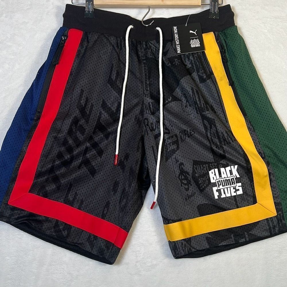 Puma Black Five's Front Page‎ Shorts-NWT-MEN medium